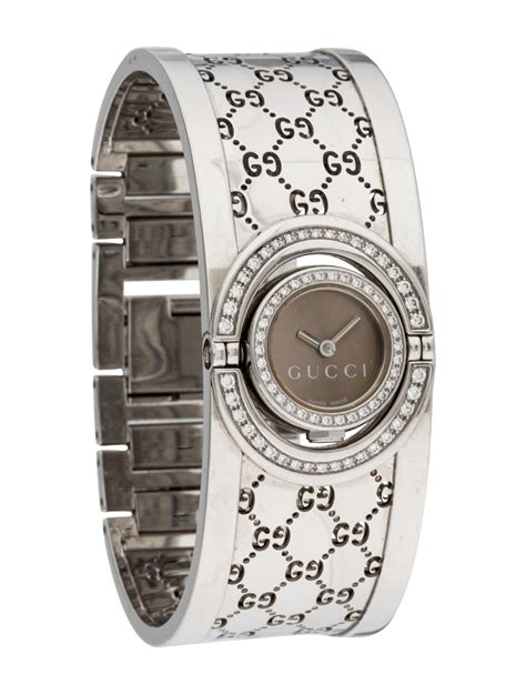 diamond cut ring gucci watch|gucci diamond watches for women.